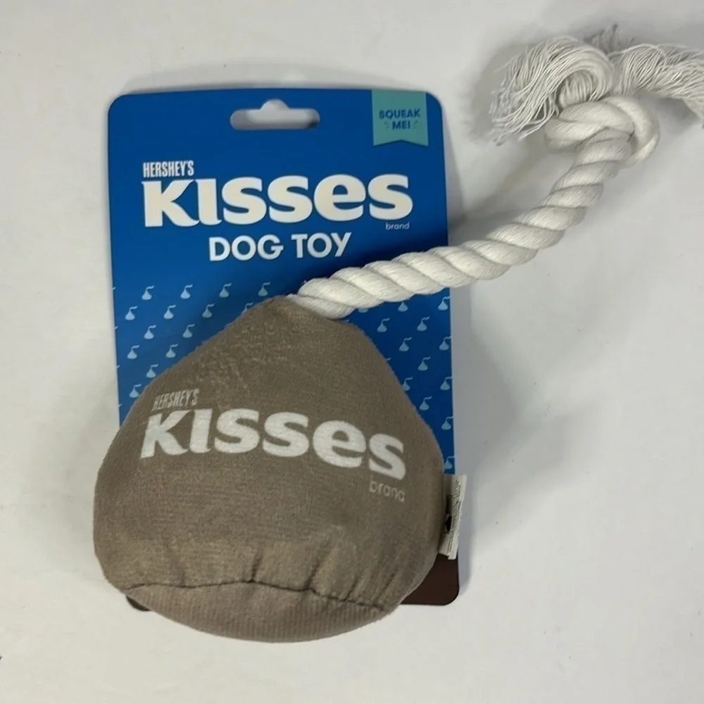 Dog gift basket with Hershey squeak toys, hand towels, and doggy waste bags